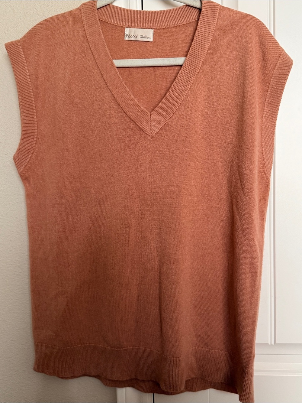 Bécool Knit Sweater Vest in Dusty Rose Pink